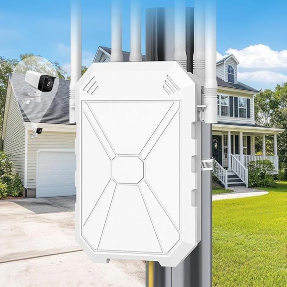 Outdoor AC1200 WiFi Extender with 6 Antennas