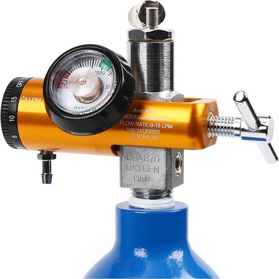 AnteMed Oxygen Regulator with Gauge for Tanks