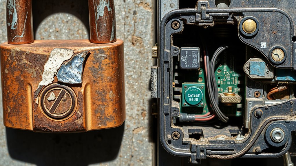 physical damage compromises lock security