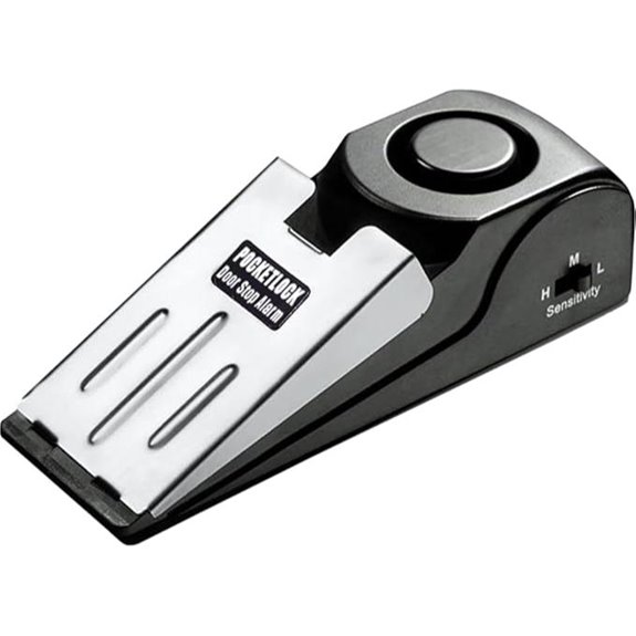 Portable Door Stop Alarm with 120 dB Siren