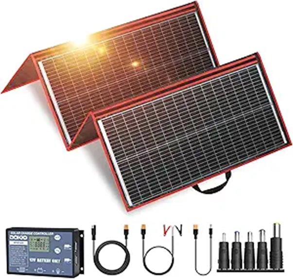 DOKIO 300W Foldable Solar Panel Kit with USB