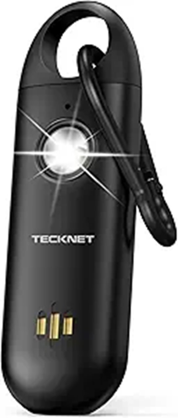 TECKNET Personal Safety Alarm with Flashing Light
