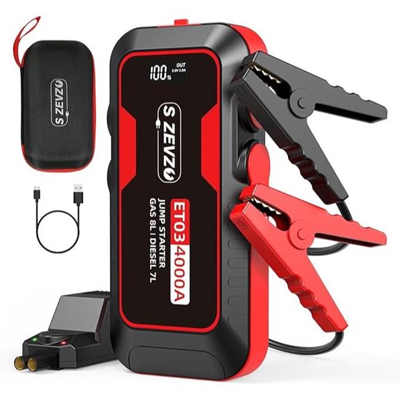 ZEVZO ET03 Car Jump Starter with USB and LED