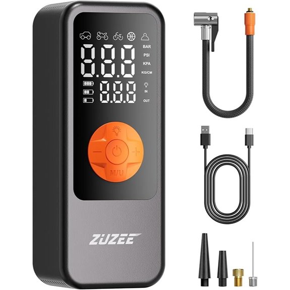 Portable Tire Inflator with Digital Pressure Gauge