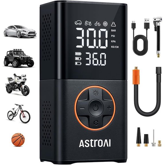 AstroAI L7 Portable Tire Inflator with Digital Gauge