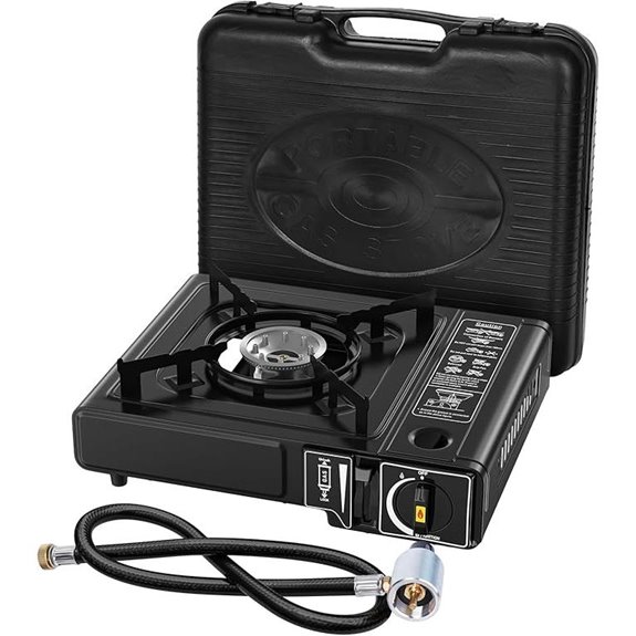 Dual Fuel Portable Camping Stove with Carrying Case