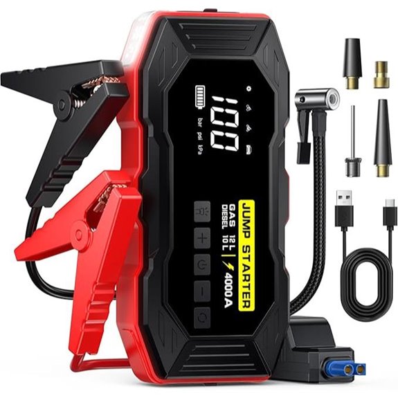 Portable Car Jump Starter with Air Compressor