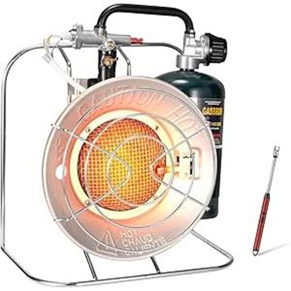 Portable Propane Patio Heater/Cooker with USB Lighter