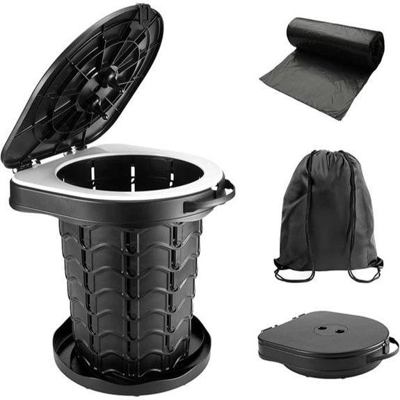Imodomio Portable Retractable Camping Toilet