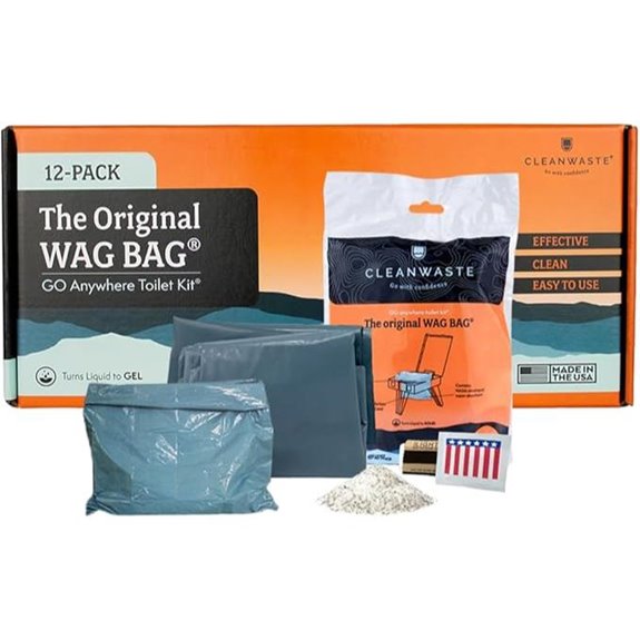 Cleanwaste Original WAG Bag Portable Toilet (12 Pack)