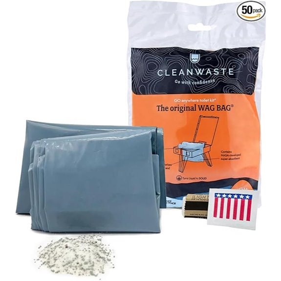 Cleanwaste WAG BAG Portable Toilet Kit (50 Pack)