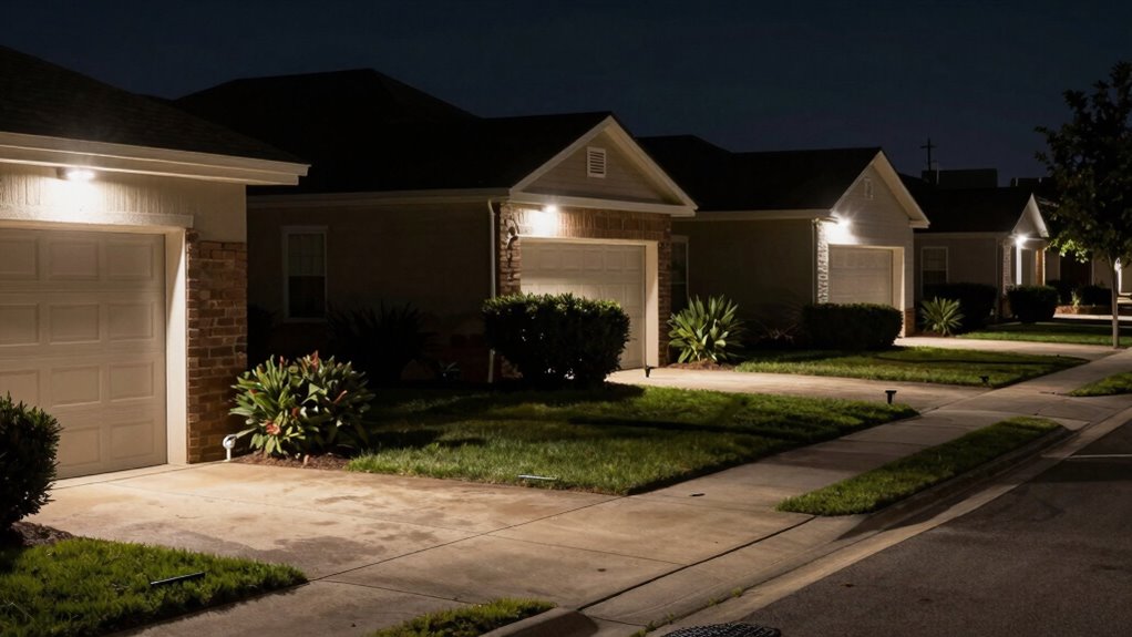 proper exterior lighting placement