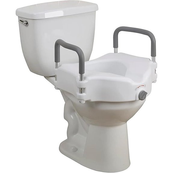 Drive Medical 2-in-1 Raised Toilet Seat with Arms