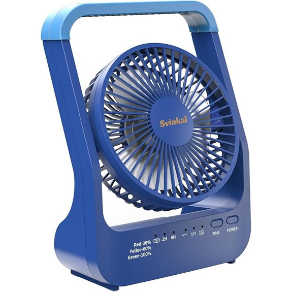 Portable Rechargeable Desk Fan with 20,000mAh Battery