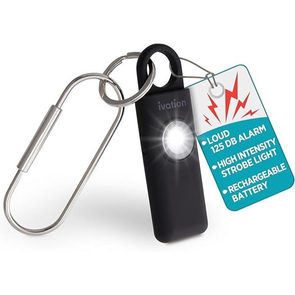 Ivation Rechargeable SOS Alarm with LED & Carabiner