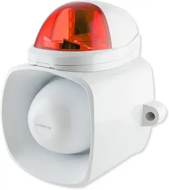 Seco-Larm SH-816S-SQ/R Enforcer Siren/Strobe with Audio Input Red