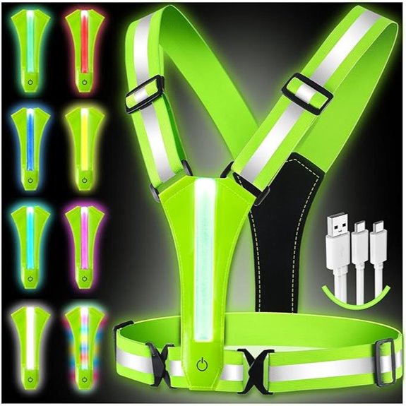 LED Reflective Vest with Lights for Night Safety