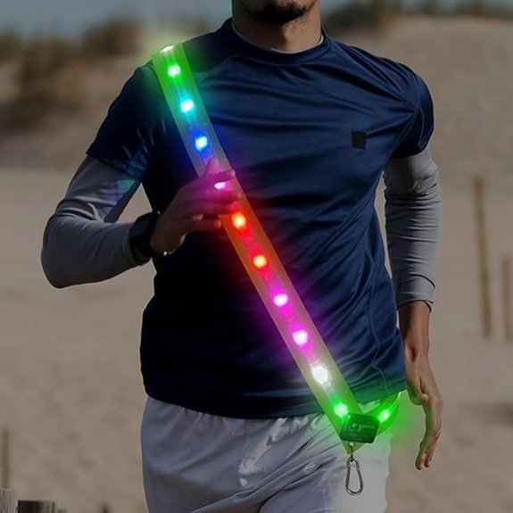 LED Reflective Running Belt with Lights and Safety Features