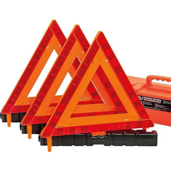 DSV Warning Triangles 3 Pack Reflective Heavy Base