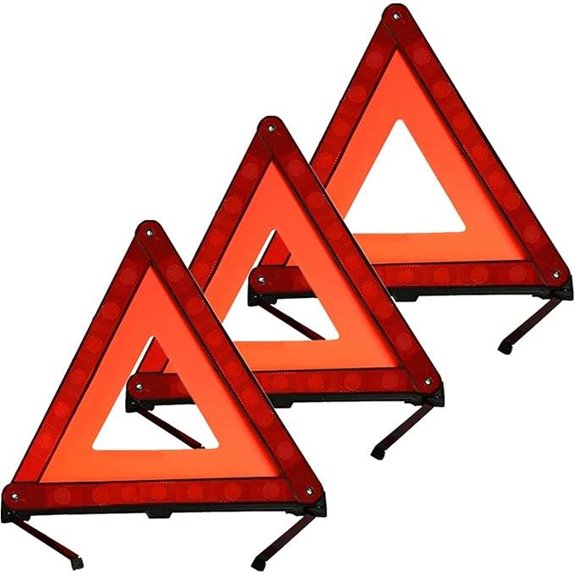 KAFEEK Reflective Vehicle Warning Triangle Set (3-Pack)