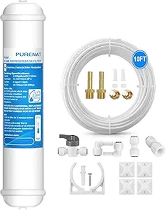 Inline Refrigerator Water Filter with Connect Fittings