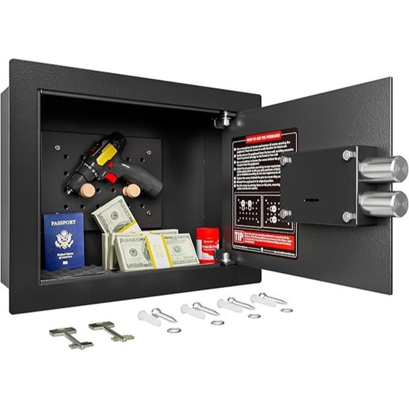 Hidden Wall Safe with Removable Pegboard Key Access