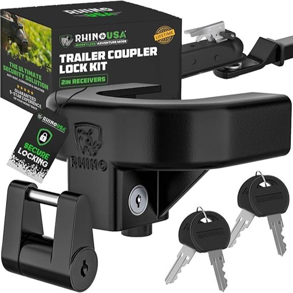 Rhino USA Trailer Hitch Lock Kit (2) Anti-Theft