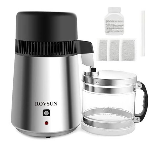 ROVSUN 4L Water Distiller with Glass Container