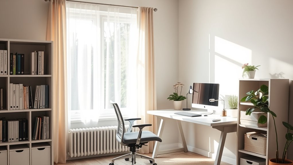 safe quiet well lit workspace