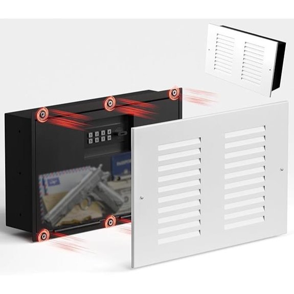 Mboko Wall Safe with Vent Cover and Concealment