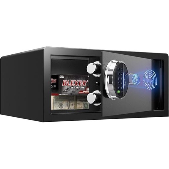 Grimtron Biometric Safe Box with Fingerprint and LED Light