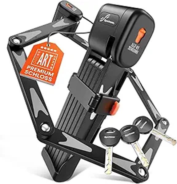 Sportneer High Security Folding Bike Lock with Keys