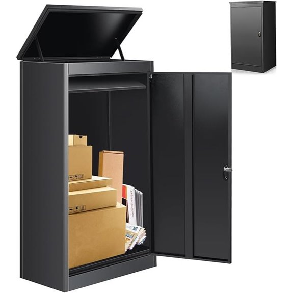 Outdoor Steel Parcel Drop Box with Secure Storage