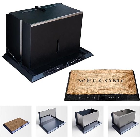 DAVYMAT Lockable Outdoor Parcel Safe Doormat