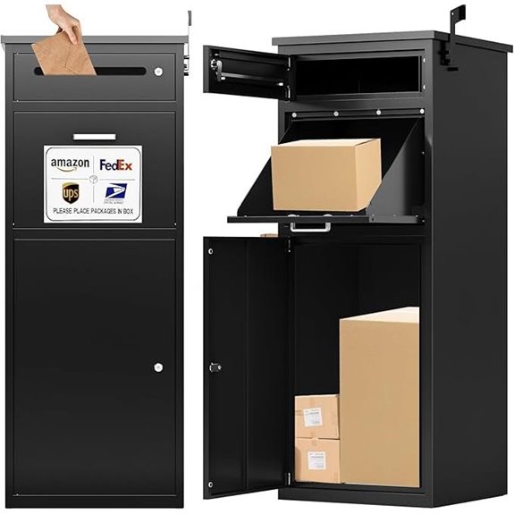 Secure Metal Package Drop Box for Porch Curbside