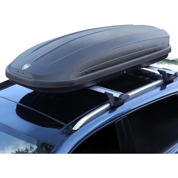 Roof-Mount Cargo Box with Secure Straps & Keys