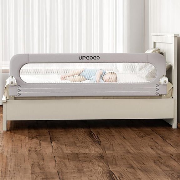 Toddler Folding Bed Rail with Reinforced Safety System