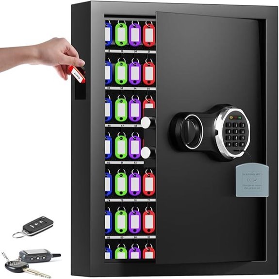 158-Key Combination Lock Wall-Mount Key Organizer