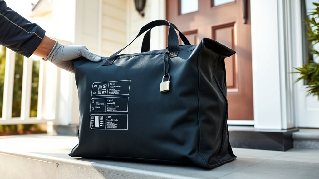 secure weather resistant delivery bags