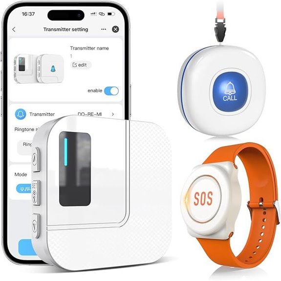 CallToU Wi-Fi Caregiver Pager Call Button for Seniors