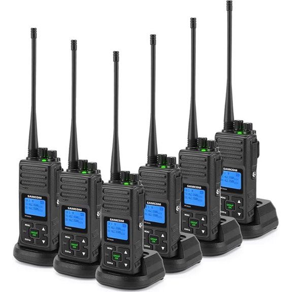 SAMCOM 2-Way Radios 6-Pack Long Range Rechargeable