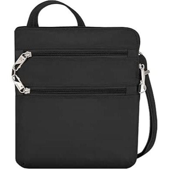 Travelon Anti-theft Classic Slim Double Zip Crossbody