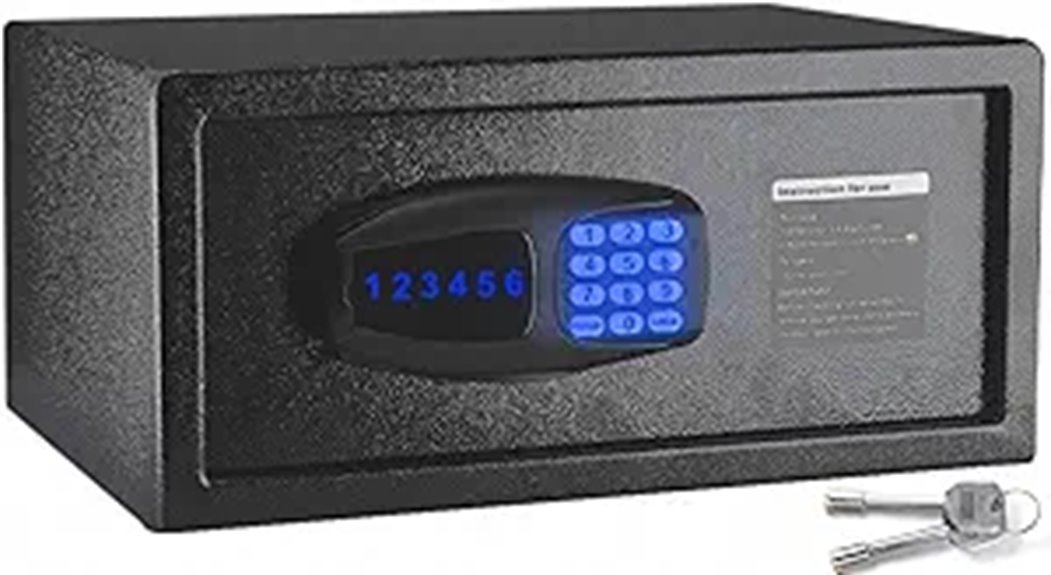 Mini Digital Safe Box with Keypad and Override Keys