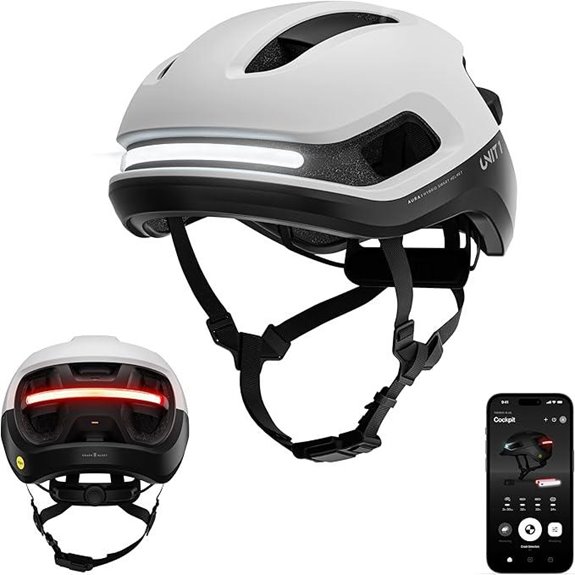 Aura Hybrid Smart Bike Helmet with LED Lights