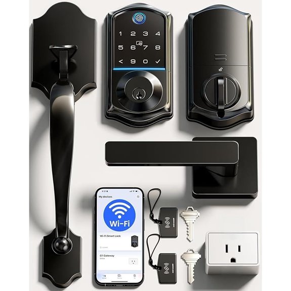 Veise Wi-Fi Smart Fingerprint Door Lock Set