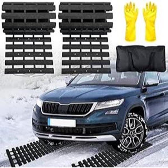 Traction Mats for Snow Ice Mud – 2 Pack