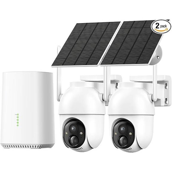 Aume 4MP Solar Outdoor Camera Kit with Night Vision