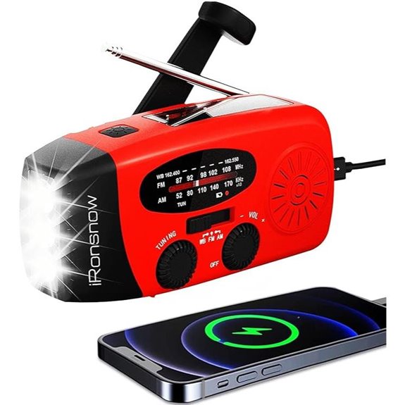 Solar Hand Crank Weather Radio with USB Charger