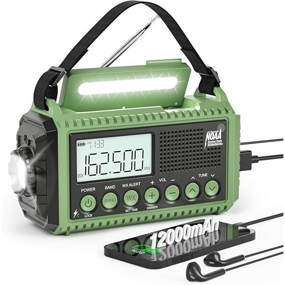 NOAA Weather Radio with Solar & Emergency Features