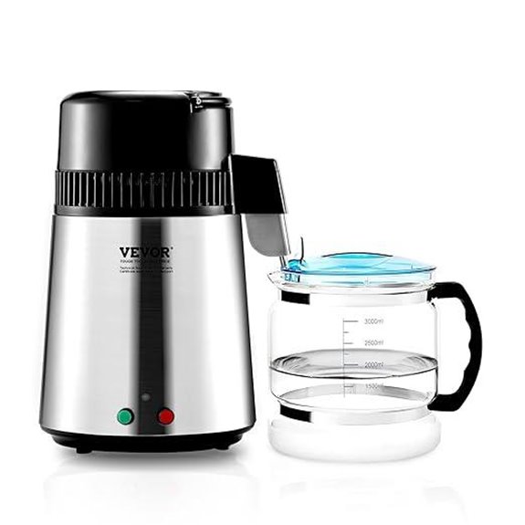 VEVOR 4L Water Distiller Stainless Steel Water Purifier